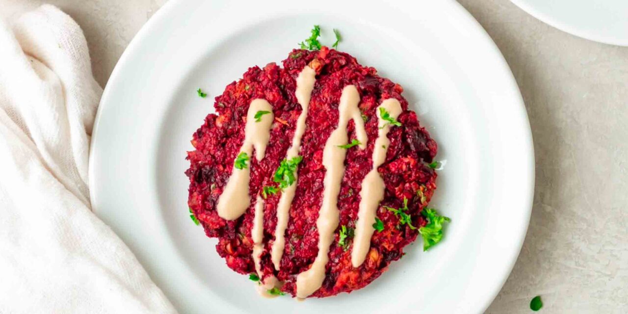 Lentil Beet Veggie Burgers