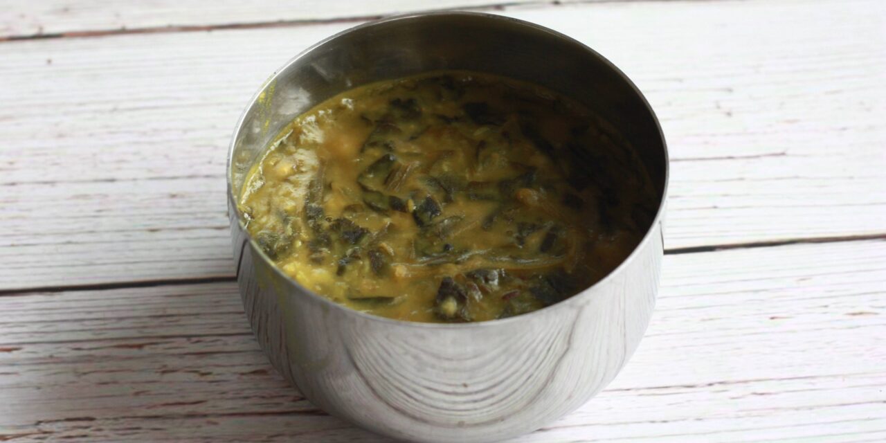 Spinach kootu without coconut