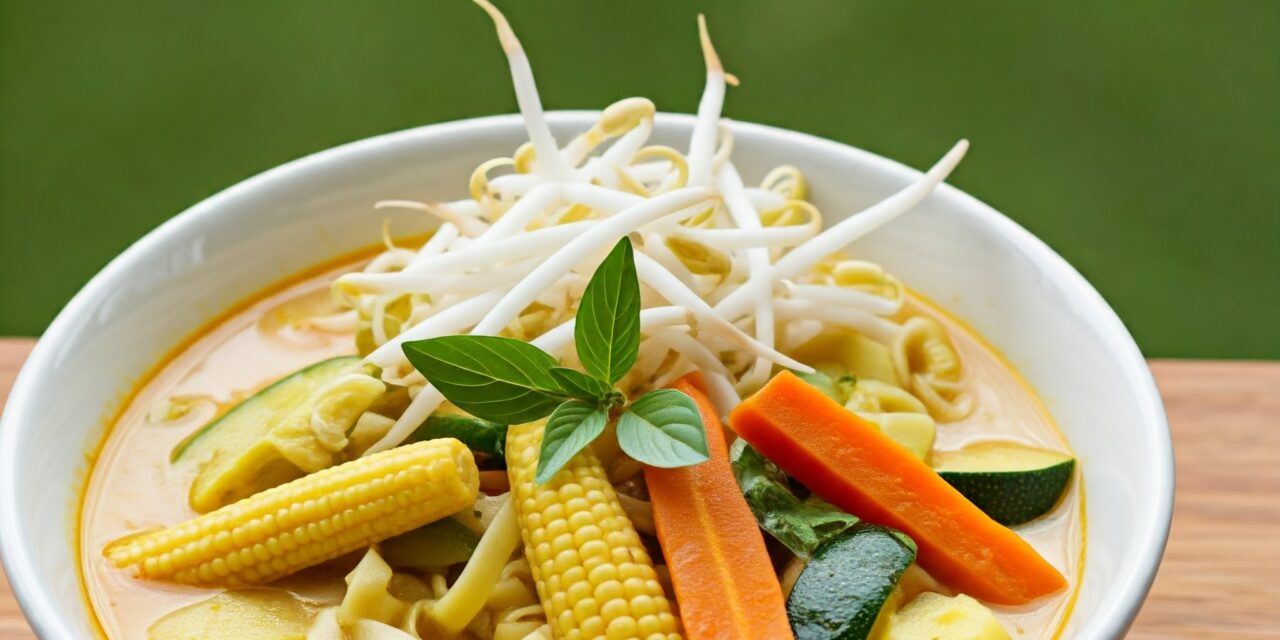 Thai Coconut Curry Vegetable Noodle Soup