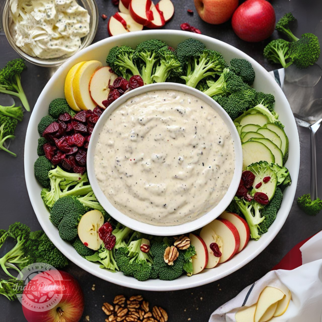 Fresh Broccoli Salad with Apple and Walnuts