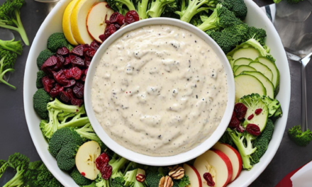 Fresh Broccoli Salad with Apple and Walnuts