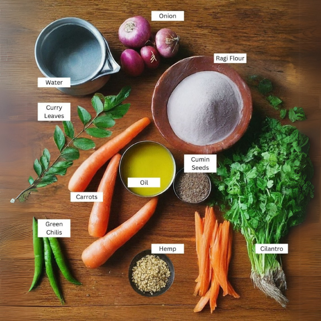 Protein-Packed Ragi Flatbread Ingredients
