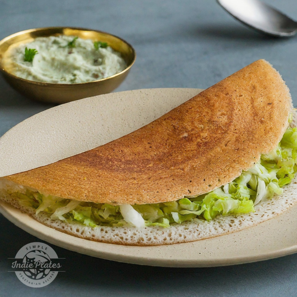 Cabbage-Onion Dosa