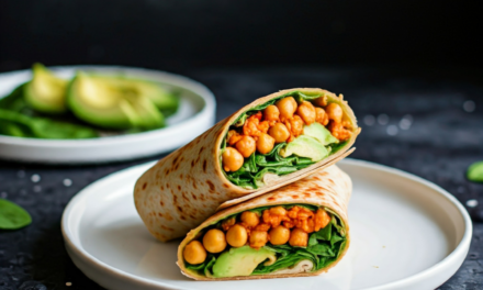 Spicy Chickpea and Spinach Wrap