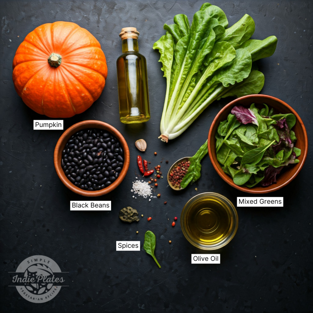 Roasted Pumpkin and Black Bean Salad Ingredients
