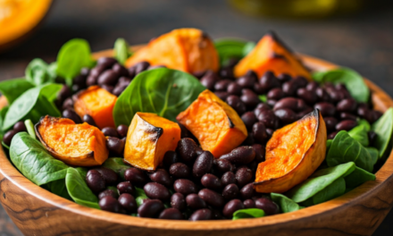 Roasted Pumpkin and Black Bean Salad