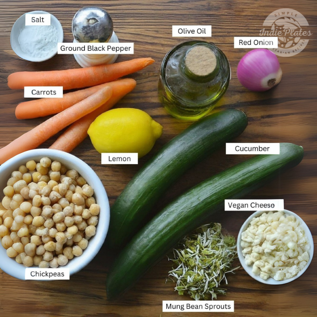 Cucumber Chickpea Salad Ingredients