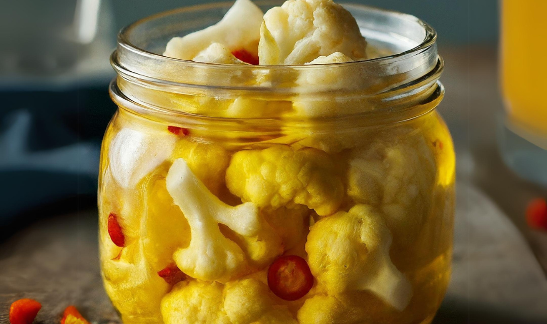 Spicy and Crunchy Pickled Cauliflower